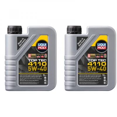 Pachet 2 litri Ulei Motor Sintetic Liqui Moly Top Tec 4110 5W40 foto