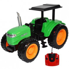 Tractor cu telecomanda si acumulator pentru copii Verde Scara 1:14 foto