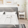 vidaXL Protectie Saltea Alb 80x200 cm Microfibra Poliester Lavabila Husa Protectoare