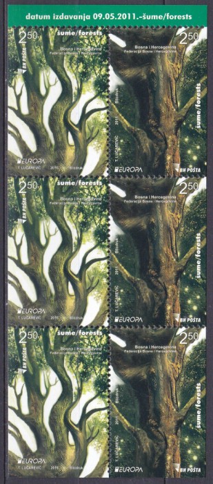 DB1 Bosnia Hertegovina 2011 Europa Paduri MNH