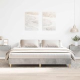 VidaXL Cadru de pat fără saltea Gri beton 200x200 cm Lemn prelucrat