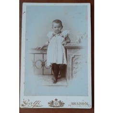 Fotografie pe carton, copil, 1897