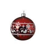 Cumpara ieftin Glob - Glass Shiny Folklore Belt - Christmas Red | Kaemingk