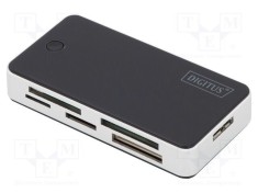 Cititor carduri memorie USB 3.0 DIGITUS micro USB B 5Gbps negru-argintiu