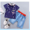 Costum bebelusi cu tricou - Note muzicale (Marime Disponibila: 9-12 luni