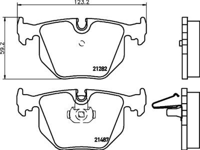 Placute frana BMW Seria 3 (E46), X3 (E83), X5 (E53), Z4 (E85, E86), Z8 (E52); Land Rover Range Rover 3 (Lm) SRLine parte montare : Punte spate foto