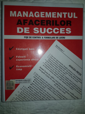 Managementul Afacerilor de Succes - Fise de control si Formulare de lucru foto