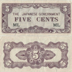 1942 , 5 cents ( P-M2a ) - Malaya
