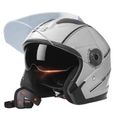 Casca Moto/Scuter FIXATO Italia, Viziera Dubla, Protectie UV, marime universala 56-62cm, Gr