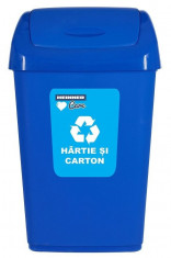 Cos De Gunoi Pentru Reciclarea Selectiva Heinner Capac Batant 25L Albastru 31523160 foto