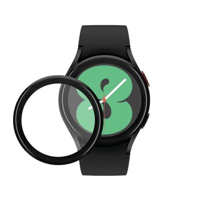 Set 2 Folii de protectie Kwmobile pentru Samsung Galaxy Watch 4, Transparent/Negru, Polimer, KWM000024WD001C foto