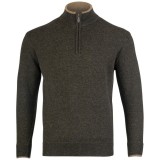 Jack Pyke Ashcombe Pulover 100% l&acirc;nă de miel cu fermoar, culoare oliv