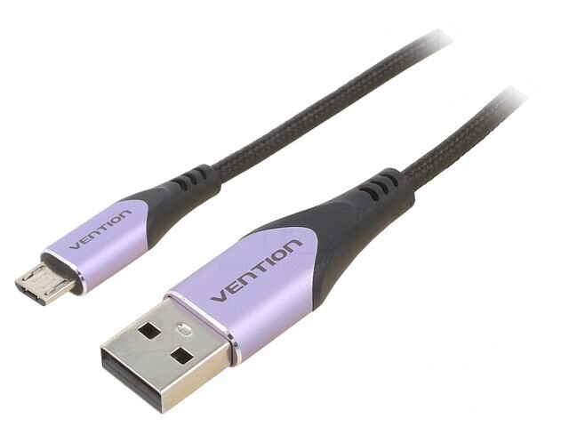 Cablu USB 2.0 A la Micro B 1,5m Negru