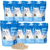 Litieră pentru pisici cu bentonită și tofu XXL, set 8 x 5L, 16kg