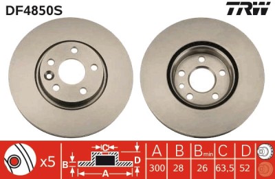 TRW DF4850S Disc frana foto