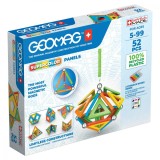 Joc de constructie magnetic Geomag Supercolor, 52 piese