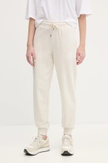 Puma pantaloni de trening femei, culoarea bej, cu imprimeu, 685037