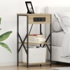 VidaXL Noptiere 2 pcs Stejar sonoma 41 x 31 x 76 cm Lemn compozit