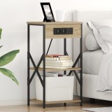 vidaXL Noptiere 2 pcs Stejar sonoma 41 x 31 x 76 cm Lemn compozit
