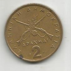 No(4) moneda-GRECIA-2 Drahme 1976