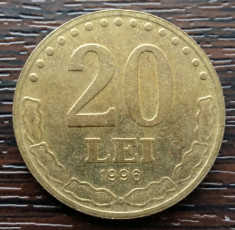 (MR37) MONEDA ROMANIA - 20 LEI 1996, MAI RARA DIN SERIE foto