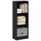 Gossi biblioteca, negru, 40x24x109 cm, lemn prelucrat