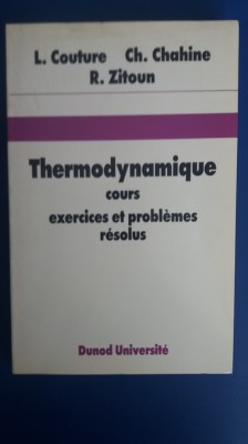 myh 32s - Thermodynamique cours exercices et problemes resolus foto