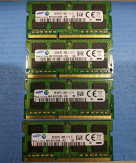 Memorii RAM DDR3 kit 32GB 4 x 8GB SAMSUNG 2RX8 PC3L 12800 la 1600Mhz laptop foto