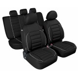 Huse scaun De-Luxe Sport Edition jacquard high-quality 9buc - Negru Garage AutoRide, Lampa