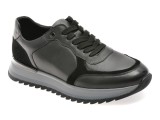 Pantofi sport EPICA negri, M347, din piele naturala