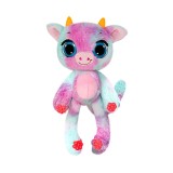Jucarie mini de plus parfumata, Bubble Pops, S1, Cherry Moo Cow, 23 cm