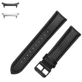 Curea piele compatibila Samsung Galaxy Watch Ultra, Negru Lucios