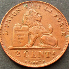 Moneda istorica 2 CENTIMES - BELGIA, anul 1919 *cod 2515 - DES BELGES= excelenta