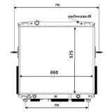 Radiator racire Kia Sorento (Jc), 07.2002-04.2004, Motorizare 3, 5 V6 143kw Benzina, tip climatizare Cu/fara AC, cutie automata, dimensiune 638x576x2, SRLine