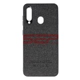 Husa Telefon Samsung Galaxy A60, TPU Leather Denim, Neagra