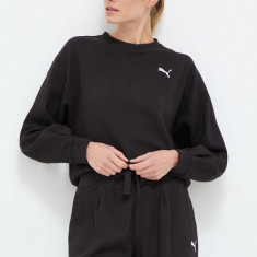 Puma bluza femei, culoarea negru, neted