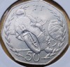 50 pence 1982 Isle of Man / Insula Man , Tourist Trophy Motorcycle Races, km#101, Europa
