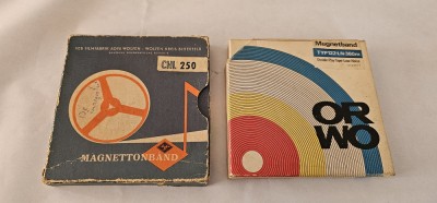 BANDA MAGNETOFON ORWO TYP 122 LN 360 m SI AGFA CHL 250 ,LOT 2 BUCATI foto