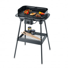 Gratar Electric Grill Multifunctional Severin cu Picioare si Tavita Detasabila, Putere 1600W, Negru foto