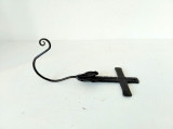 Agatatoare candela, fier forjat, cu cruce, 20 cm lungime