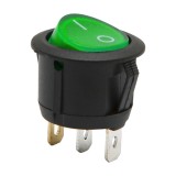 Interupator basculant, 1 circuit, 6A-250V ON-OFF, lumina verde 09085GR, Carguard