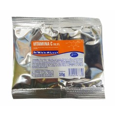 Vitamina C 99.5% 10g pentru caini, pisici, cabaline, suine, ovine, caprine, bovine si pasari, Pasteur