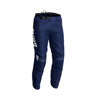 Pantaloni Motocross/Enduro Thor Sector Minimal albastru cu alb foto