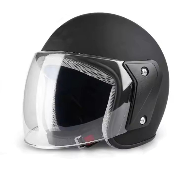 Casca moto/scuter unisex, cu vizor, marime universala 56-62cm, FIXATO, neagra