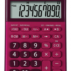 Calculator De Birou, 10 Digits, 149 X 100 X 27 Mm, Dual Power, Sharp El-m335brd - Rosu