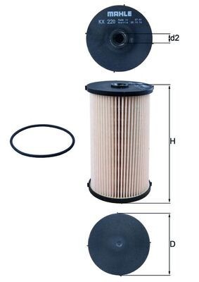 MAHLE KX 220D filtru combustibil