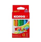 Cumpara ieftin Creioane cerate Jumbo Kores 12 buc/um