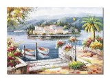 Cumpara ieftin Tablou living pictat manual, Colt de rai, o zi minunata, 100x70cm ulei pe panza in cutit efect 3D, Valentin Pop