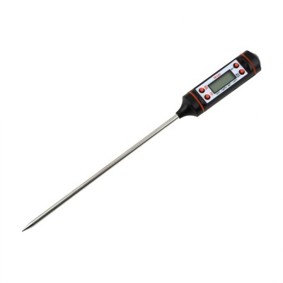 Termometru cu sonda bucatarie, Plastic ABS, Ecran LCD, 24 cm, Negru foto