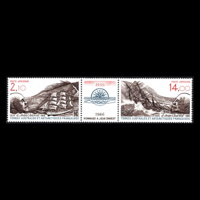 French South and Antarctic Terr. 1986 - Jean Charcot, triptic ne foto